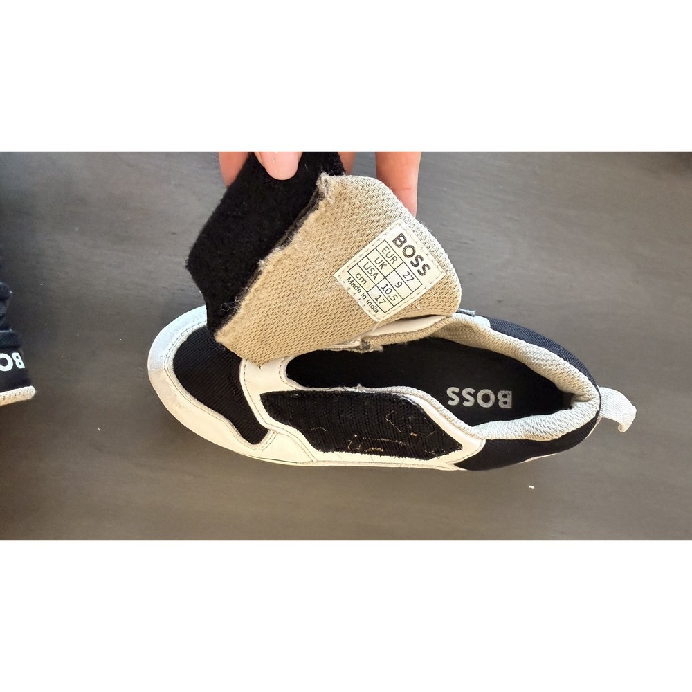 Boss Shoes Kids Size 10.5 Black Sneakers Lot 2 Pairs Hook & Loop Strap - Picture 6 of 16